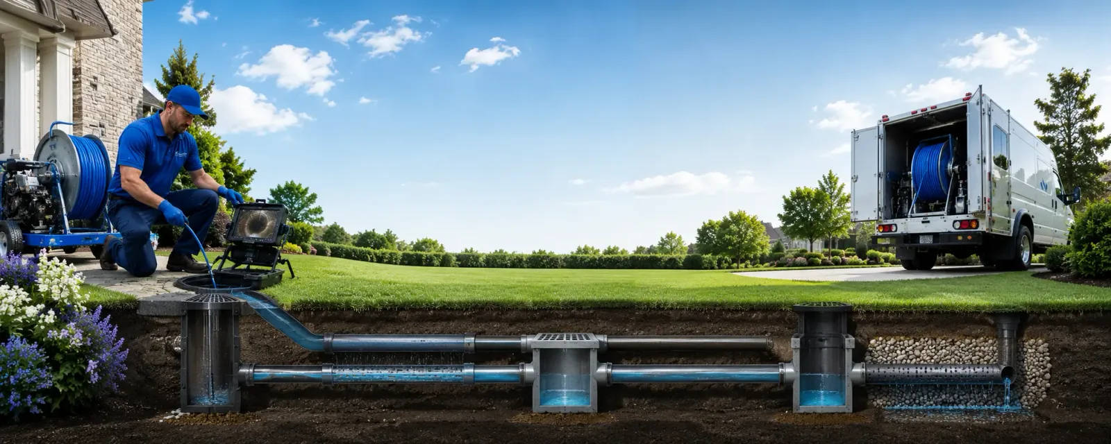 Outdoor drain cleaning information for De Borgia, MT